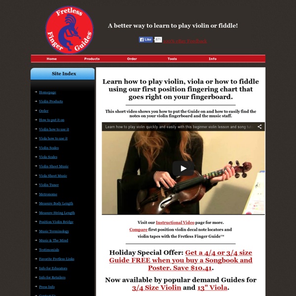 Learn how to play violin with Fretless Finger Guides®