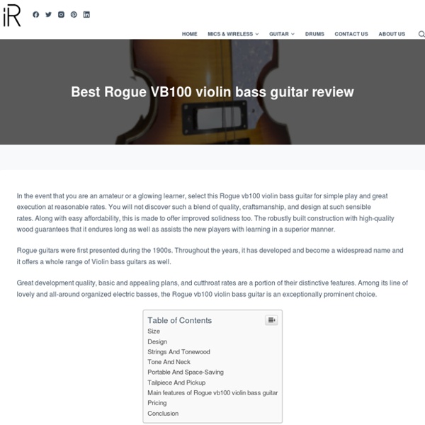 Best Rogue VB100 violin bass guitar review - instroreview.com