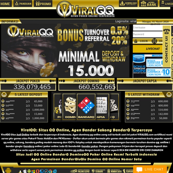 ViralQQ: Situs Judi Poker QQ Online DominoQQ Terpercaya