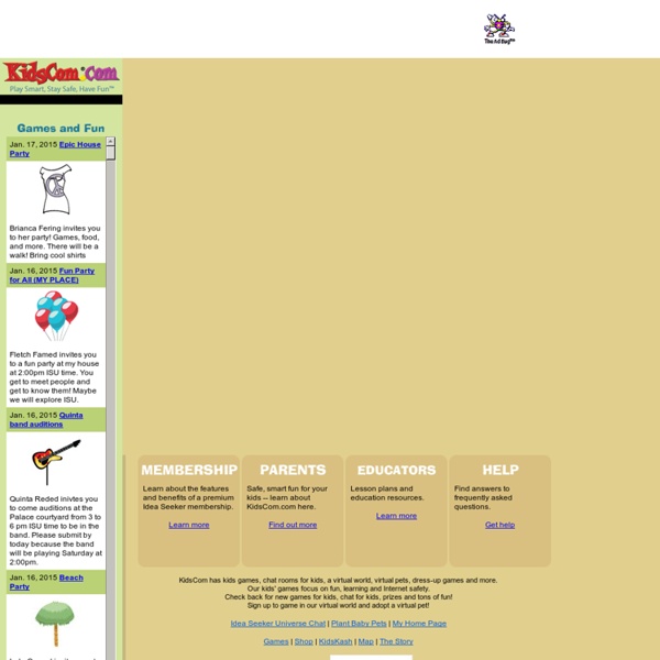 Virtual Worlds for Kids - Safe Kids Chat Rooms - Fun Games for Girls and Boys - Action Adventure Games for Kids - KidsCom.com