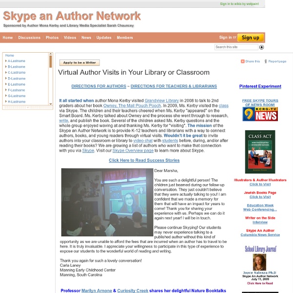 Skype Idea: Virtual Author Visits in Your Library or Classroom