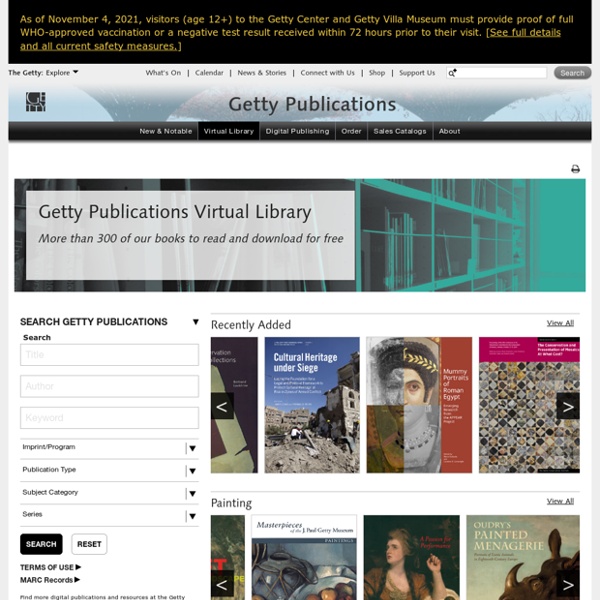 Virtual Library (Publications Getty)