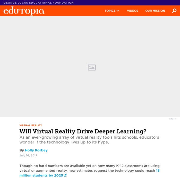 Will Virtual Reality Drive Deeper Learning?