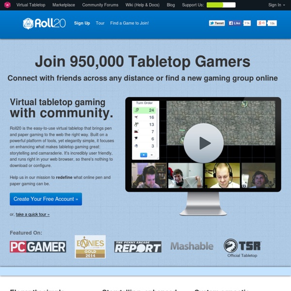 Roll20: Web-based online virtual tabletop for all roleplaying games (RPGs)