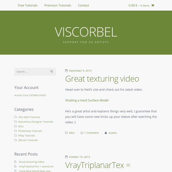 Home page - VISCORBEL - Support for 3D Artists