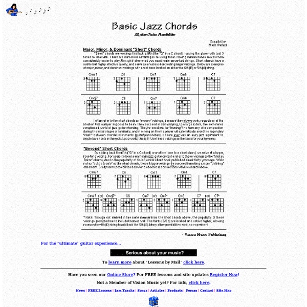 Vision Music's "Basic Jazz Chords"
