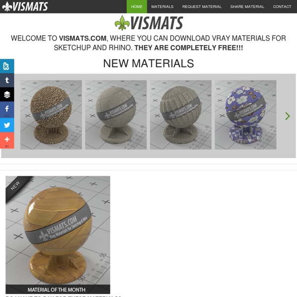 Free .vismat Materials for Vray for Sketchup & Rhino