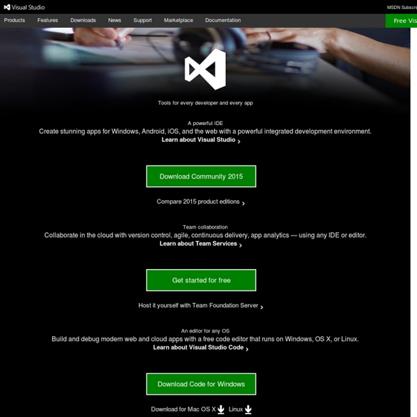 Visual Studio - Microsoft Developer Tools