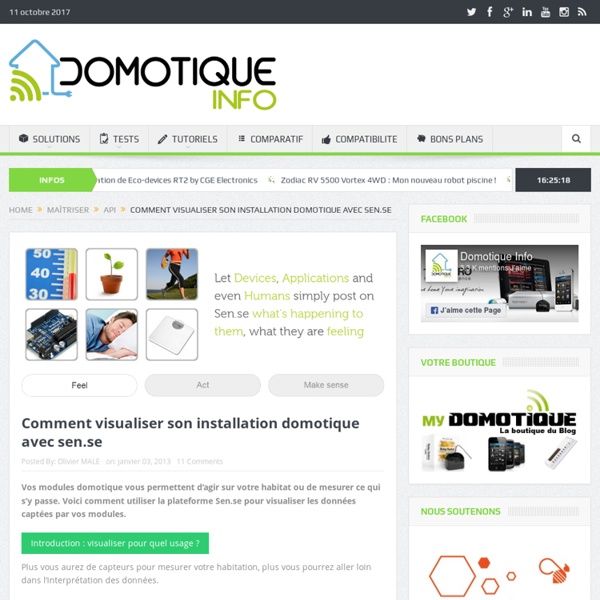 Comment visualiser son installation domotique avec sen.se