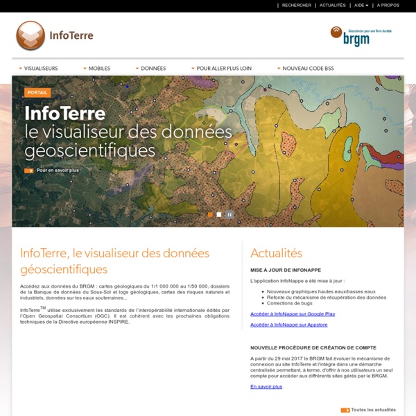 InfoTerre, le visualiseur des données géoscientifiques
