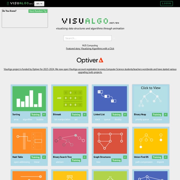 VisuAlgo - visualising data structures and algorithms through animation