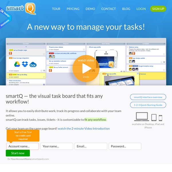 SmartQ - workflow visualization, agile project management, task tracking and team collaboration app