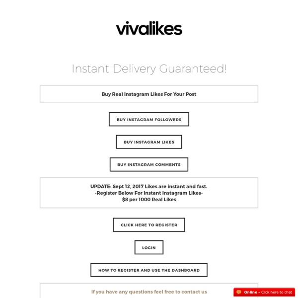 Vivalikes - Buy Real Instagram Likes - Delivered Instantly - Guaranteed