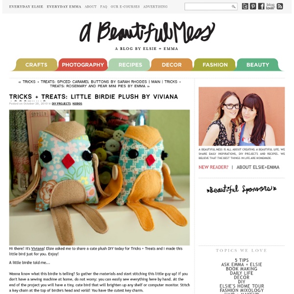 Tricks + Treats: Little Birdie Plush by Viviana Agostinho