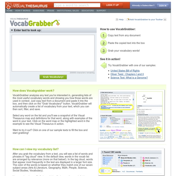 VocabGrabber : Thinkmap Visual Thesaurus