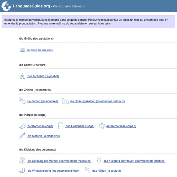 Vocabulaire allemand