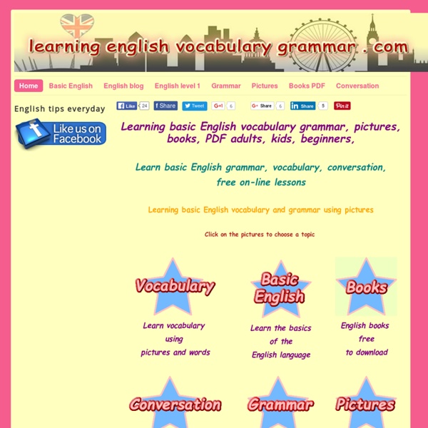 Learning English grammar, vocabulary, conversation, free on-line PDF - Learning English vocabulary and grammar