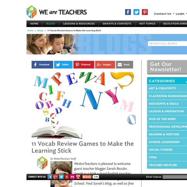 11 Vocabulary and Test Review Games
