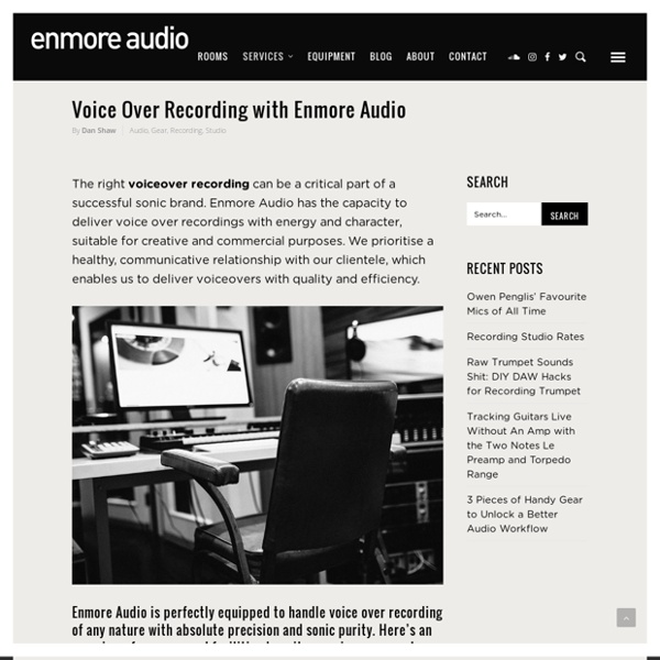Voice over Recording in Sydney with Enmore Audio