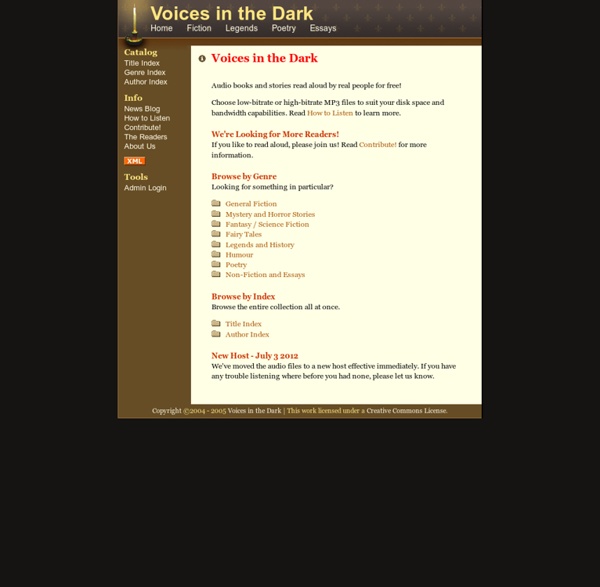 Voices in the Dark - Voices in the Dark - Free MP3 Audio Books