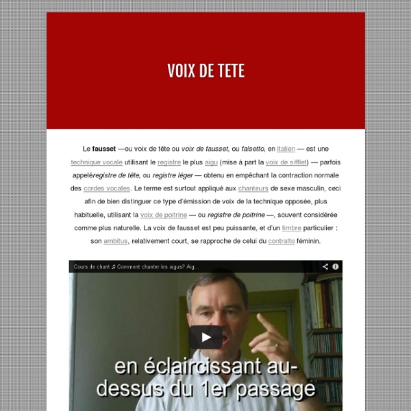 VOIX DE TETE