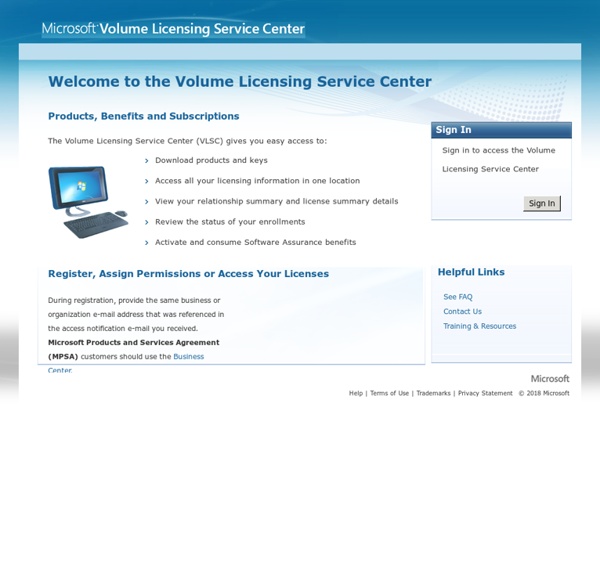 Volume Licensing Service Center