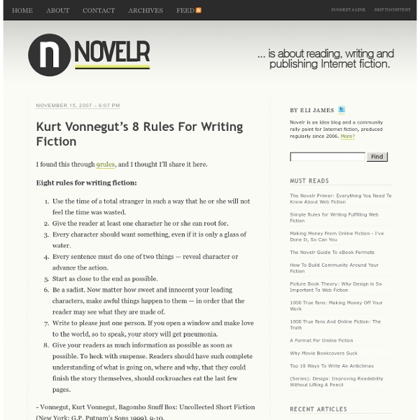 Kurt Vonnegut’s 8 Rules For Writing Fiction