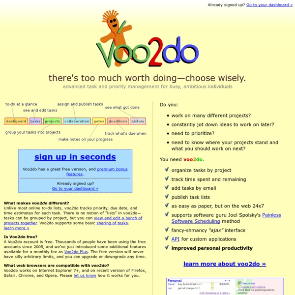 Voo2do - simple, beautiful web-based to-do lists