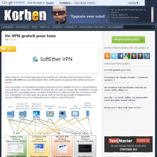 Un VPN gratuit pour tous « Korben Korben