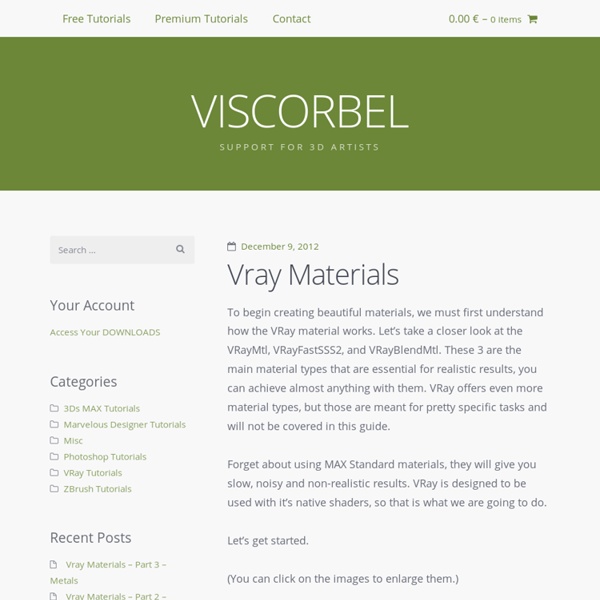 Vray Materials / VISCORBEL