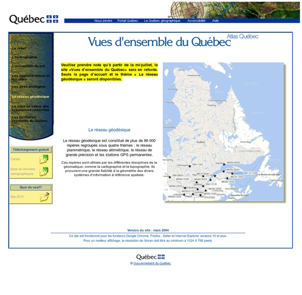 Vues d&#039;ensemble du Québec