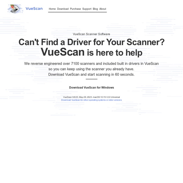 VueScan Scanning Software for Windows 7, Mac OS X (Snow Leopard)
