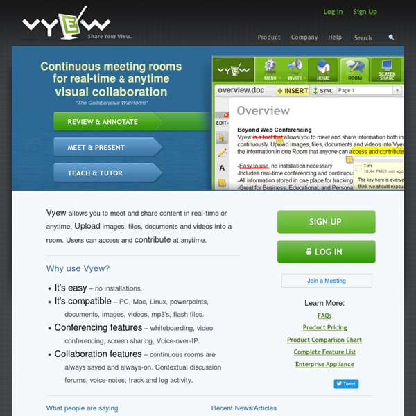 Vyew - FREE Anytime Collaboration and Live Web Conferencing™