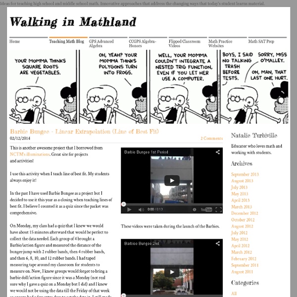 Walking in Mathland - Teaching Math Blog