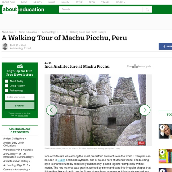 Inca Architecture at Machu Picchu