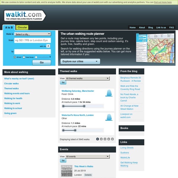 Walkit.com — The urban walking route planner