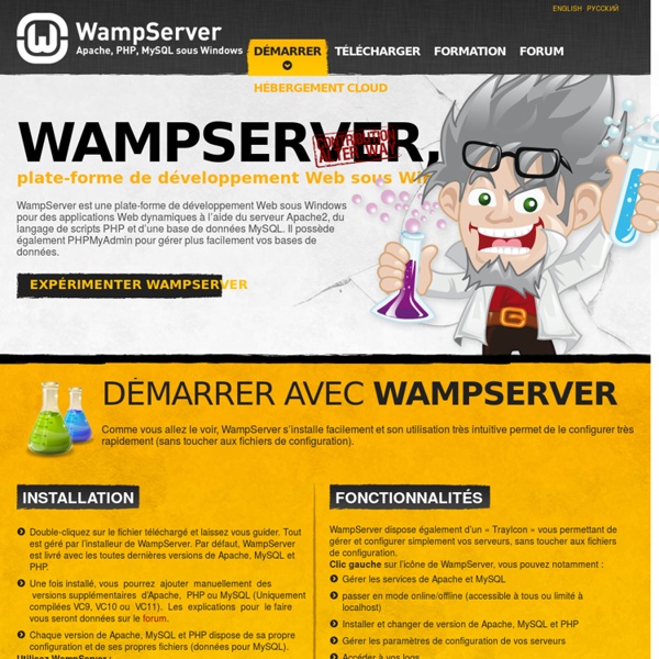 PHP Apache MySQL avec WampServer 2 : installation PHP MySQL Apache