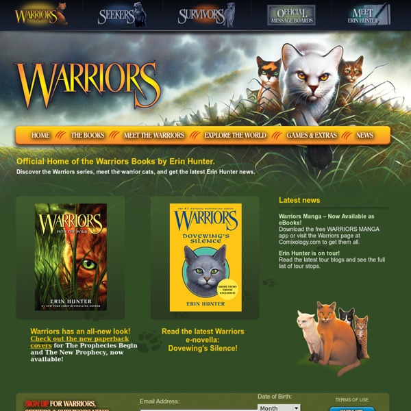 The Official Home of the Warriors Books by Erin Hunter