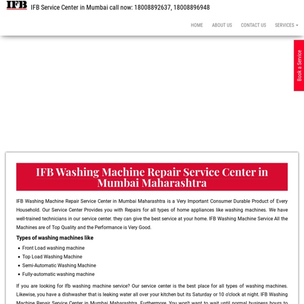 IFB Washing Machine Repair Service Center in Mumbai Maharashtra