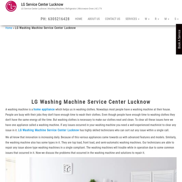 LG Washing Machine Service Center Lucknow