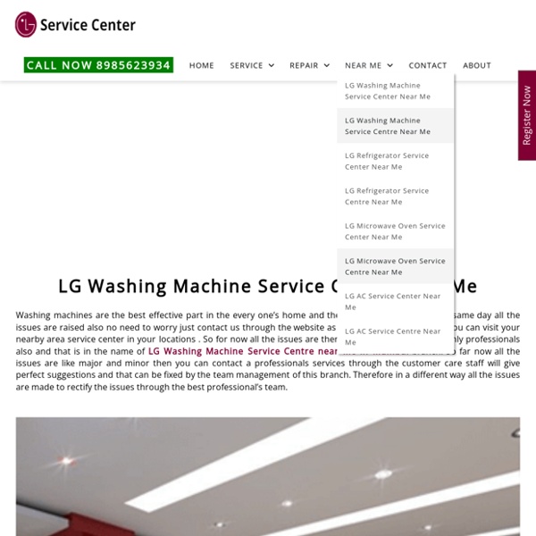 LG Washing Machine Service Centre Near Me