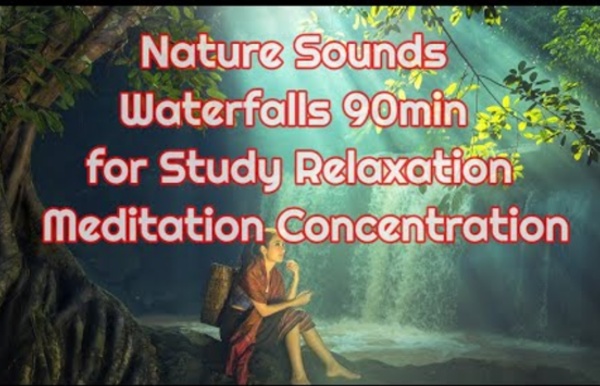 Nature Sounds - Waterfalls 90min Study Relaxation Meditation □□□ - M&L