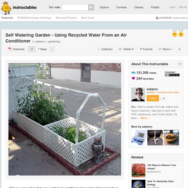 Self Watering Garden - Using Recycled Water From an Air Conditioner: 7 Steps (with Pictures)