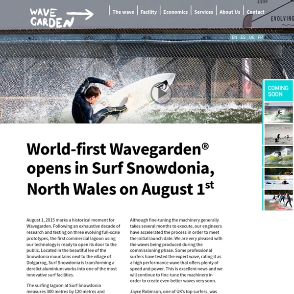 Wavegarden man-made surfing wave pools and lakes
