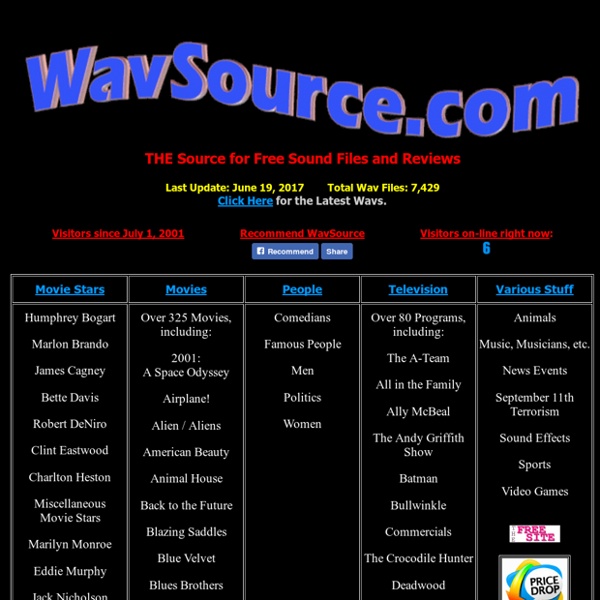 WavSource.com: Free Wav Files and Sound Bites