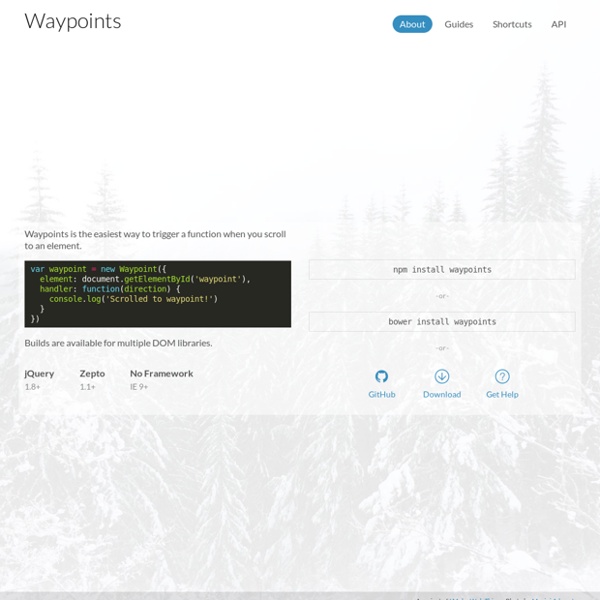 jQuery Waypoints