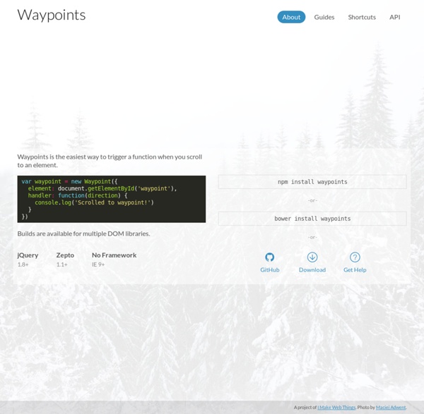 jQuery Waypoints