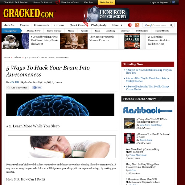 5 Ways To Hack Your Brain Into Awesomeness | Pearltrees