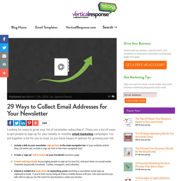 29 Ways to Collect Email Addresses for Your Business