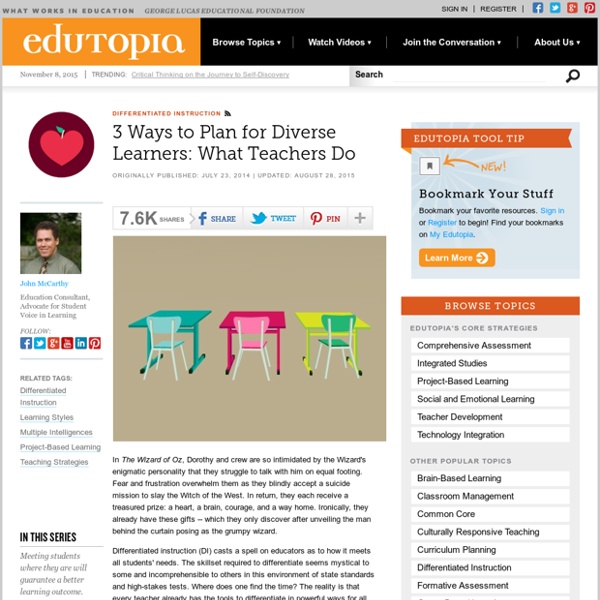 Plan for Diverse Learners